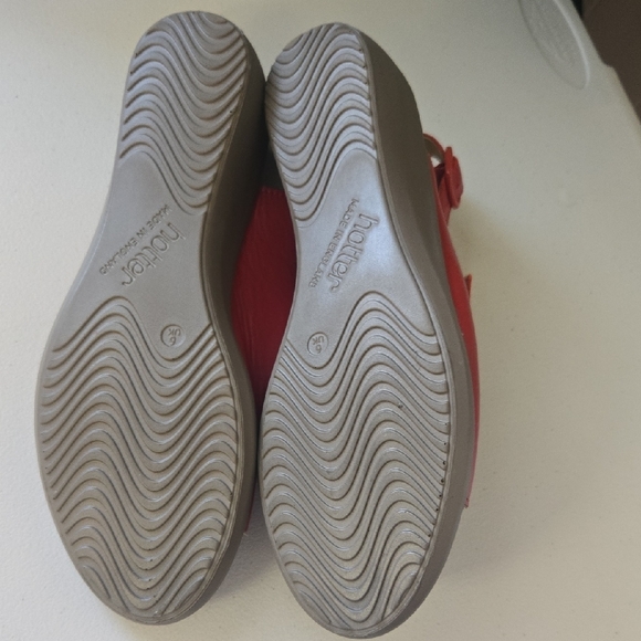 Hotter Red Leather Women's Sandals Size 8 - Picture 4 of 7